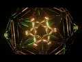 Abstract Background Video 4k Golden Green Metallic Wireframe VJ LOOP NEON Sci-Fi Calm Wallpaper