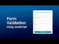 Create Form Validation Using JavaScript