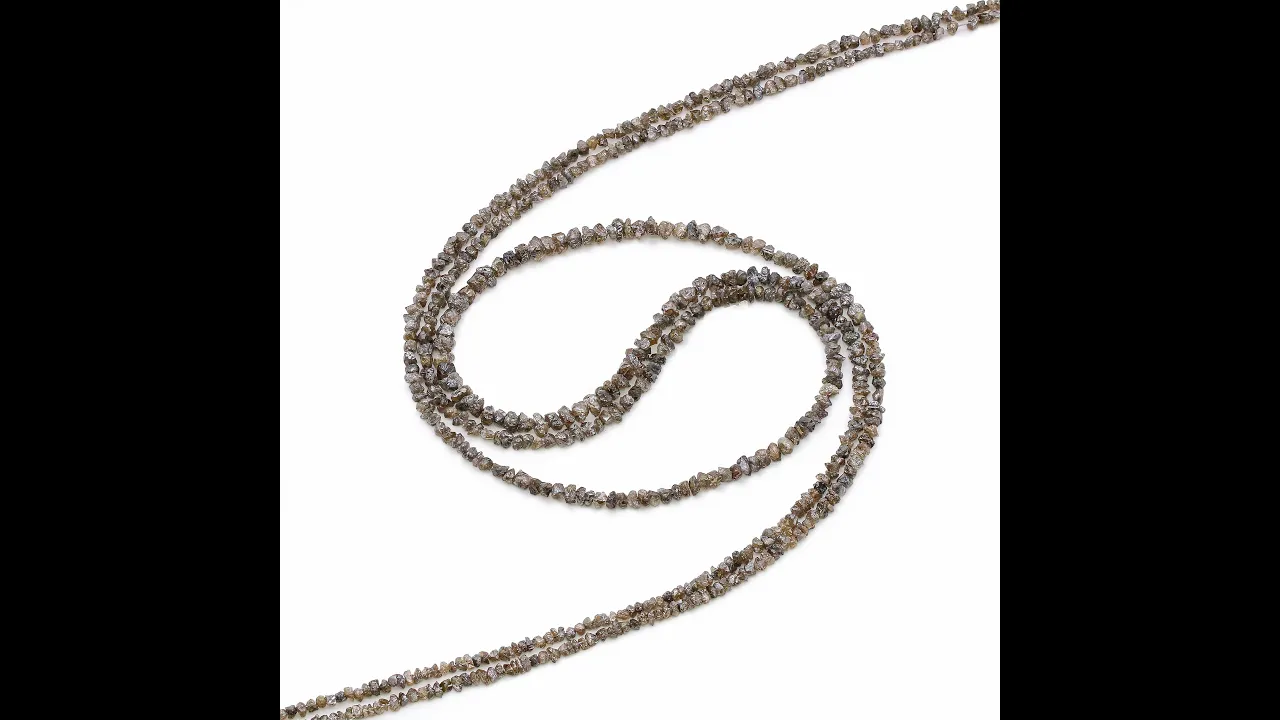 Brown Diamond 2mm to 4mm Raw Uncut Nugget Beads (16 Inch)