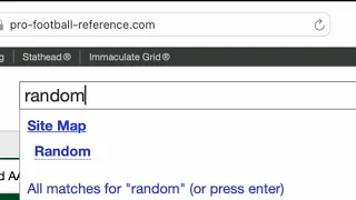 HIDDEN RANDOM FEATURE on Pro Football Reference