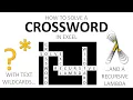 Solving crosswords with text wildcards and recursive LAMBDA