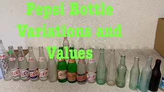 How much are old Pepsi Cola bottles worth variations and values