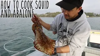 How to Cook Squid & Abalone, Catch & Cook (Underwater Ally Adventures Ep.19)