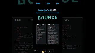 Bouncing Text CSS Text Animation using html and css Bouncing Text Effect HTML CSS CodeMinds