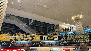 אוהדי בית ר ירושלים מגיעים להטריף את השחקנים בנתב ג לאחר שחזרו ממחנה האימונים 