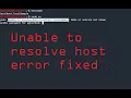 how to fix Unable to resolve host error on kali Linux