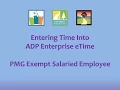 PMG Salaried Login and Time Entry - HTML