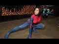 Into The Spider-Verse Spider-Man With Utahime Cosplay As Silk at LA Comic Con