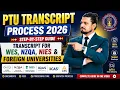 PTU Transcript Process 2026 Step-by-Step Guide Transcripts for WES NZQA NIES Foreign Univ