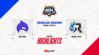 Download ECHO vs RSG PH HIGHLIGHTS | MPL PH SEASON 13 WEEK 5 ECHO vs RSG MP3