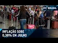 Download Lagu Inflação sobe 0,38% em julho puxada por combustível e passagens aéreas | SBT Brasil (09/08/24)