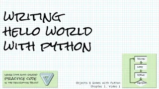 Hello world with Python and pygame Practice link Objects Games w Python Ch 1 1