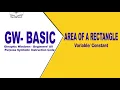 GW-BASIC finding the area of a rectangle