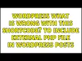 Wordpress What is wrong with this shortcode to include external php file in WordPress posts
