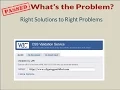 w3 markup validation common problem and solution