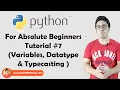 Variables Datatypes and Typecasting Python Tutorials For Absolute Beginners In Hindi