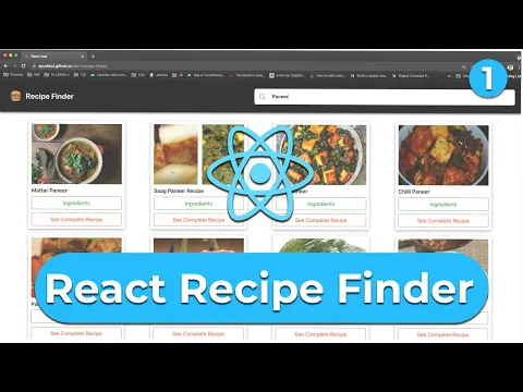 Build a Food Recipe App with React React Recipe App React Projects For Beginners