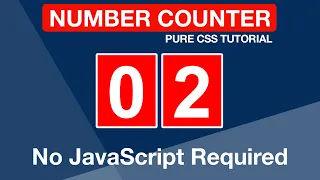 Pure CSS - Number up Counter Countdown animation only CSS No