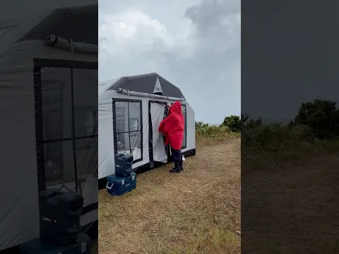3 ODALI YENİ ÇADIRIMIZLA YAĞMURA YAKALANDIK☔️