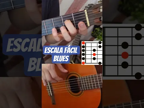 Como tocar la escala más fácil de blues -Pentatonica menor- 👌