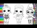 lol surprise coloring book pages s lol surprise dolls pages printable color swap set for Kids