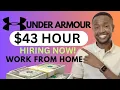 Under Armour WORK FROM HOME High paying REMOTE jobs that you can start ASAP 2023