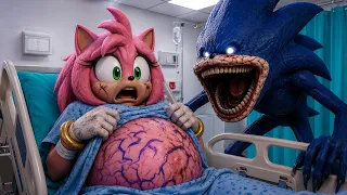O DEMÔNIO DO SIX SEVEN CORROMPEU A SHIN AMY GRÁVIDA ÀS 3 HORAS DA MANHA , SHIN SONIC A SALVOU