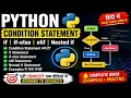 Python Condition Statement in Hindi if if-else elif Nested if Statement Python Tutorial 2026