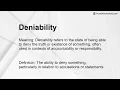 Deniability Meaning