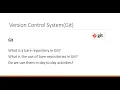 Git bare repository and its application