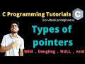 14 11 - Types of pointers in C Wild pointer Void pointer Null pointer Dangling pointer