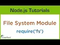 Node js fs module File System in Node Node beginners tutorial 3