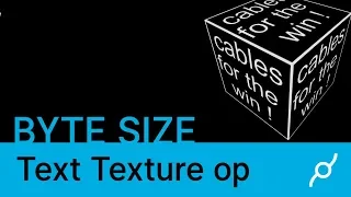 Text Texture op tutorial - Byte size