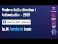 Part 16 OAuth 2 Sign-In with Facebook - React Authentication Authorization Playlist
