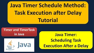 Java Timer Schedule Method Task Execution after Delay Tutorial Timer and TimerTask in Java