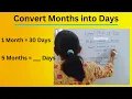 How to Convert Months into Days Months to Days