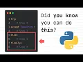 Try Except Has Some Secret Functionality in Python
