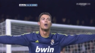 cristiano ronaldo vs valencia away english commentary 12 13 hd