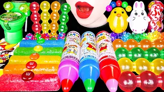 ASMR RAINBOW DESSERTS *EDIBLE PENCIL, TOILET CANDY, UNIQUE SNACKS JELLY EATING SOUNDS NUKBNAG 먹방