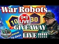 Download Lagu War Robots LIVE 🔴 HUGE Premium Giveaway 🎁 | 30 \u0026 10 Days FREE! I Tank One WR