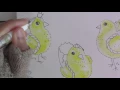 12 Silly Chicks in Ink & Cretacolor!