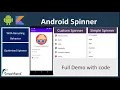 Android Custom Spinner with Recycling Behavior and Optimization Full Demo with Kotlin code