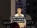 Lagu mgk's security put a fan in a flower pot. 😭 mgk said that was in Europe btw