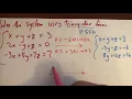 Solve a system using triangular form consistent independent