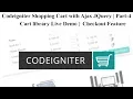 Codeigniter Shopping Cart with Ajax JQuery Cart library Live Demo Checkout Feature Part-4
