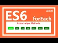 ES6 tutorial in Hindi forEach loop in javascript in Hindi