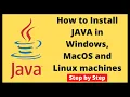 Installation of Java in Windows MacOS and Linux OS
