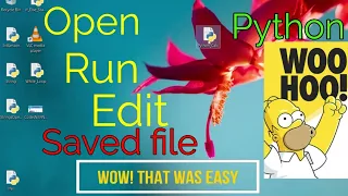 Hindi How to open and stop saved python file How to run and edit saved pyhton file CodeWithNick