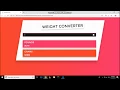 Simple Weight Converter App with JavaScript HTML and CSS