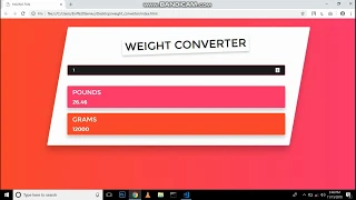 Simple Weight Converter App with JavaScript HTML and CSS